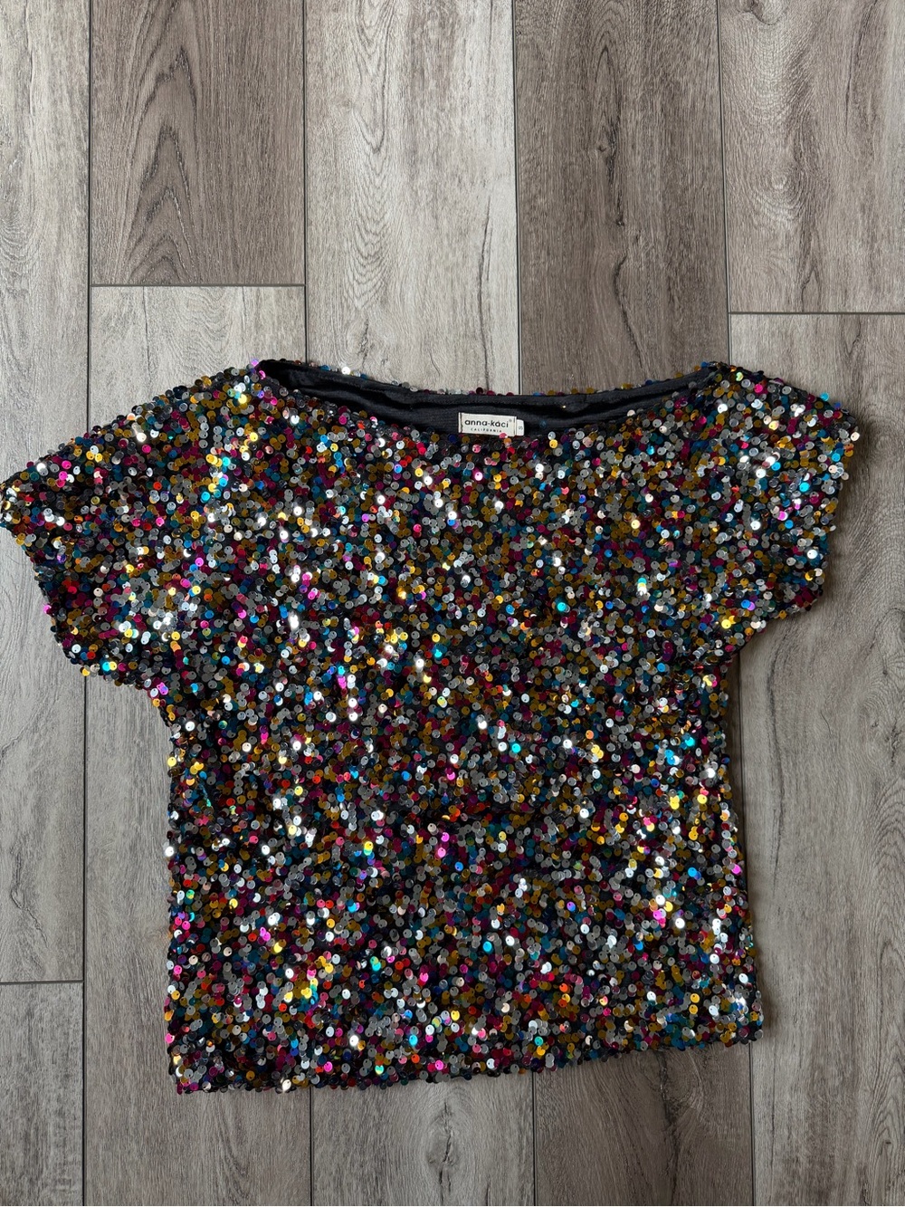 anna-kaci- Multicolor Sequin Top- Festival/Party Ready!